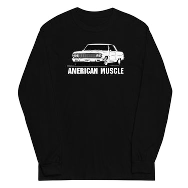1964 chevelle malibu long sleeve shirt in black